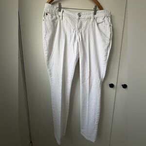 Slink Jeans White Stretch Skinny Jeans Size 16 Clean Minimal PNW Cozy